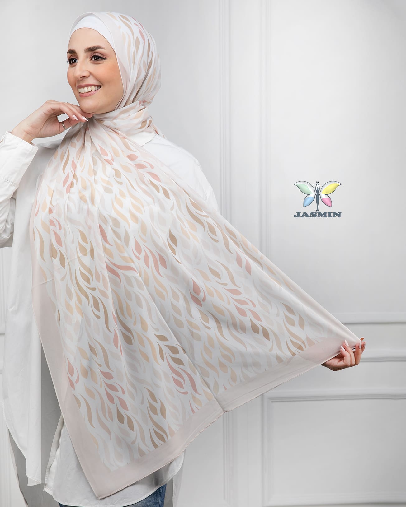 Fable | Printed Chiffon Scarf