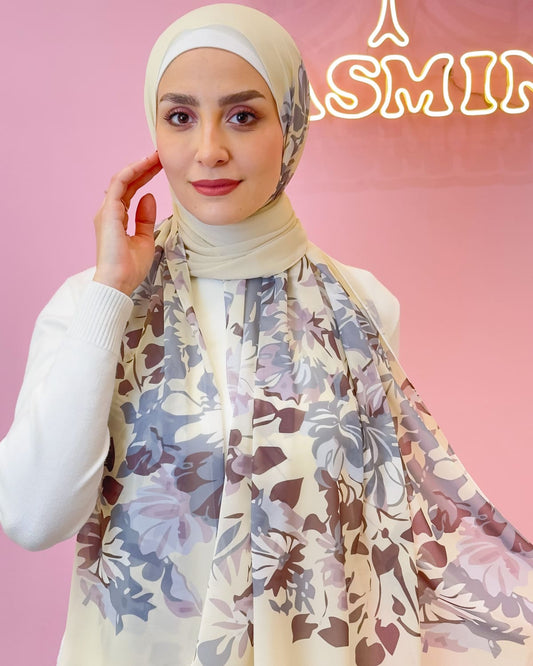 Vera | Printed Chiffon Scarf