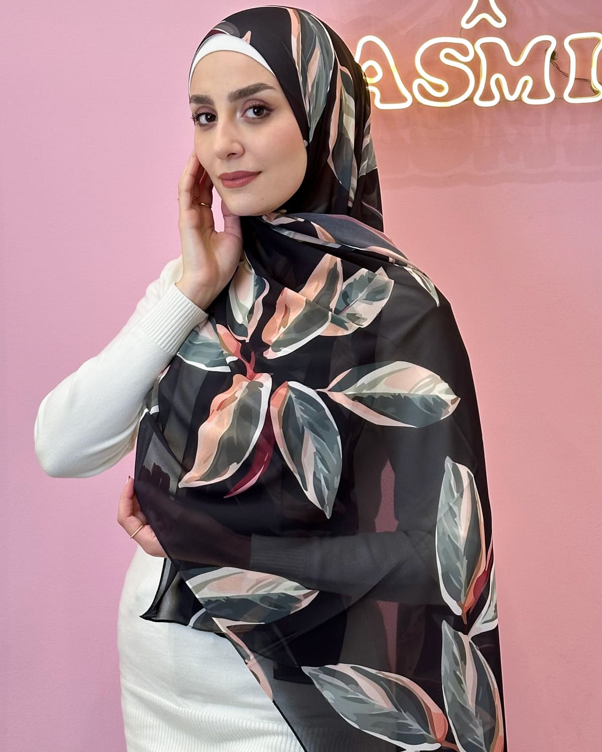 Pine | Printed Chiffon Scarf
