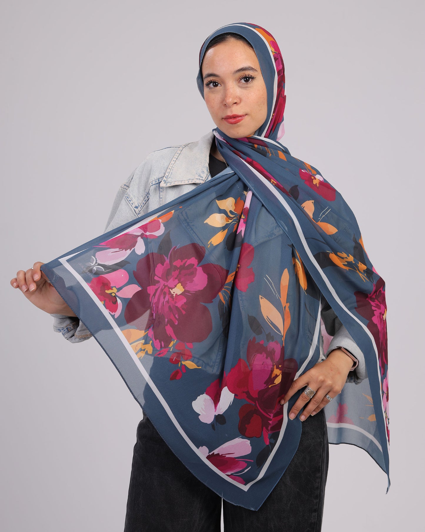 Miranda | Printed Chiffon Scarf