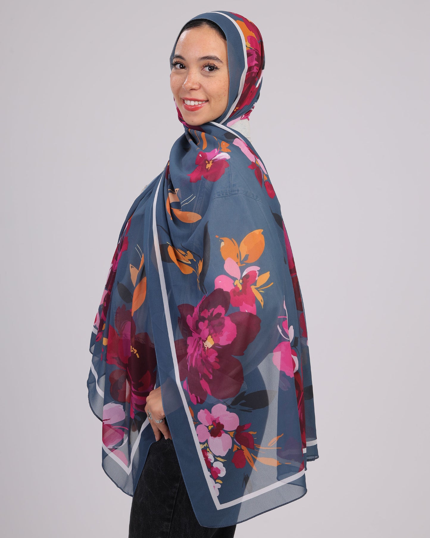Miranda | Printed Chiffon Scarf