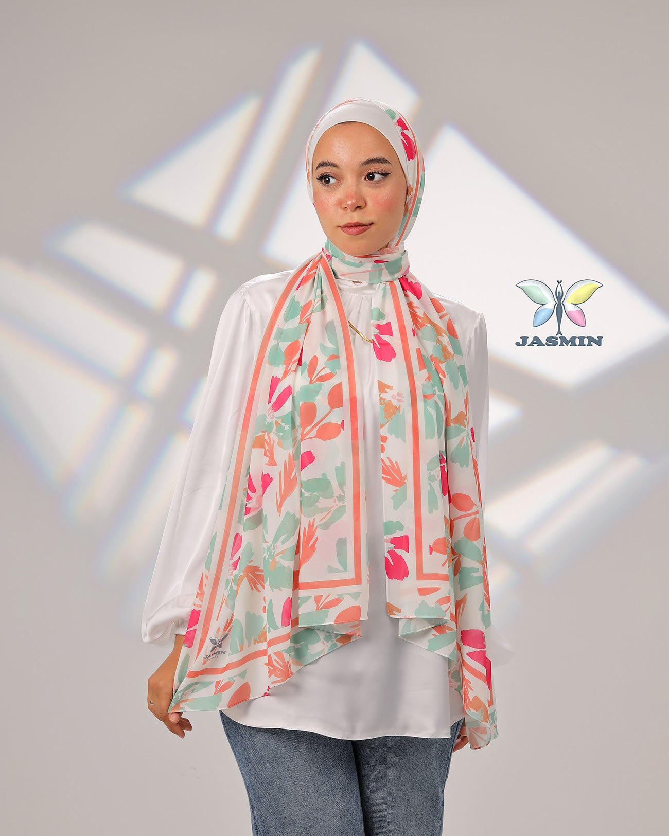 Euphorie | Printed Chiffon Scarf