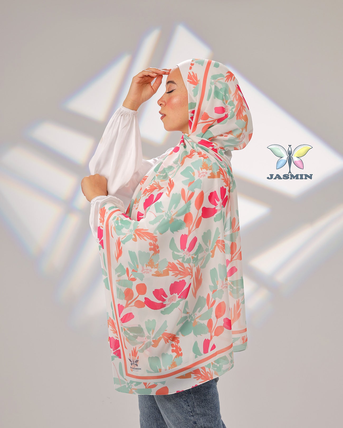 Euphorie | Printed Chiffon Scarf