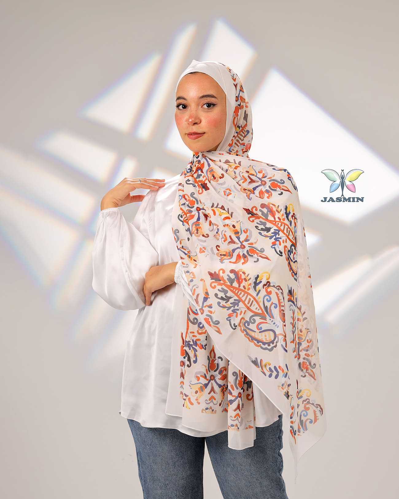 Serenity | Printed Chiffon Scarf