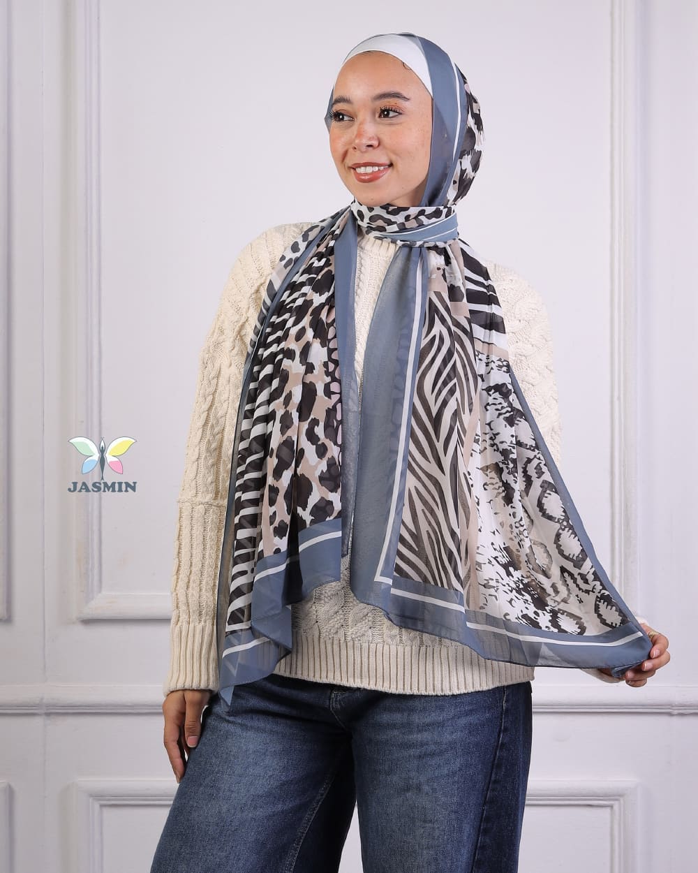 Frost | Printed Chiffon Scarf