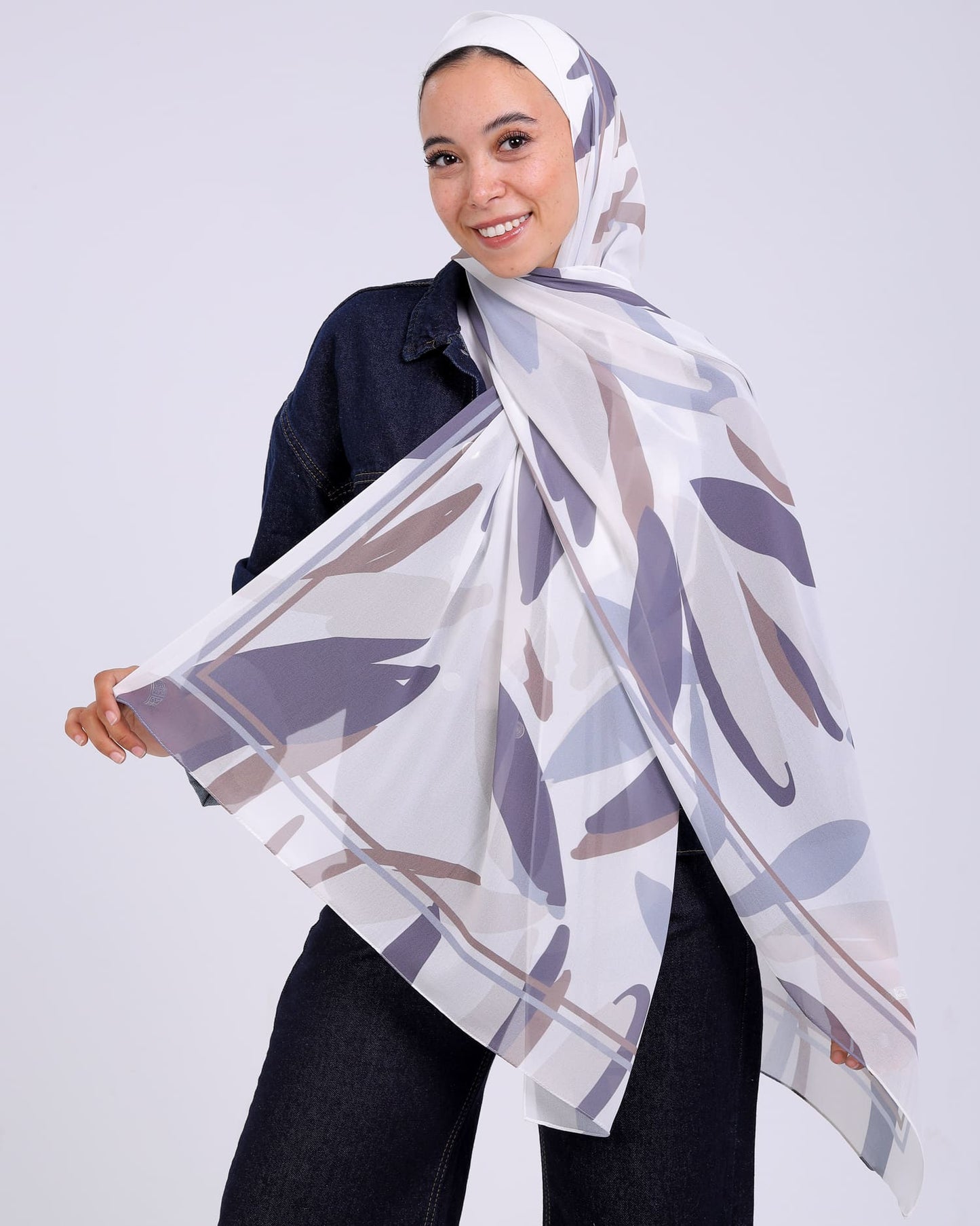 Sellina | Printed Chiffon Scarf