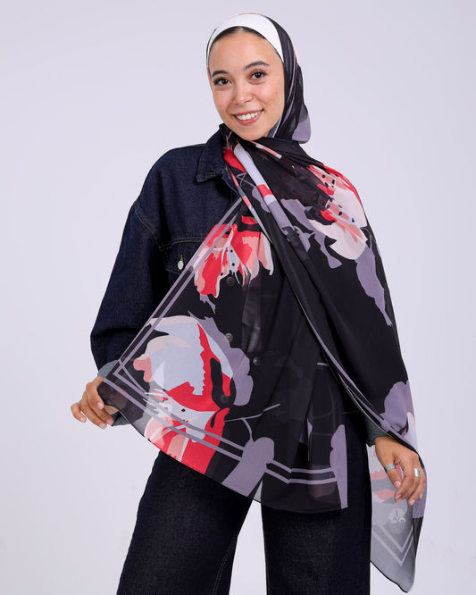Lunessa | Printed Chiffon Scarf