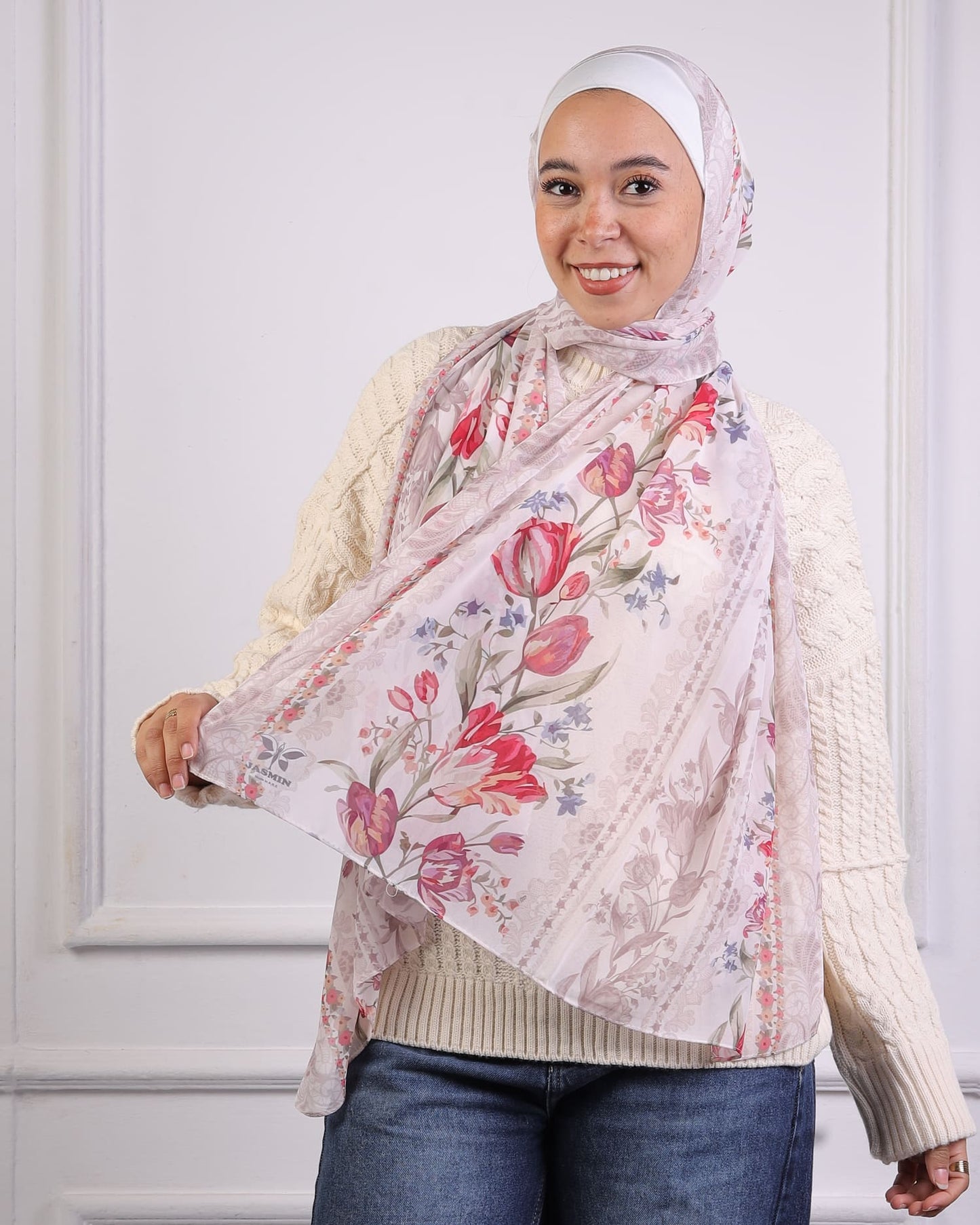 Zephyra | Printed Chiffon Scarf