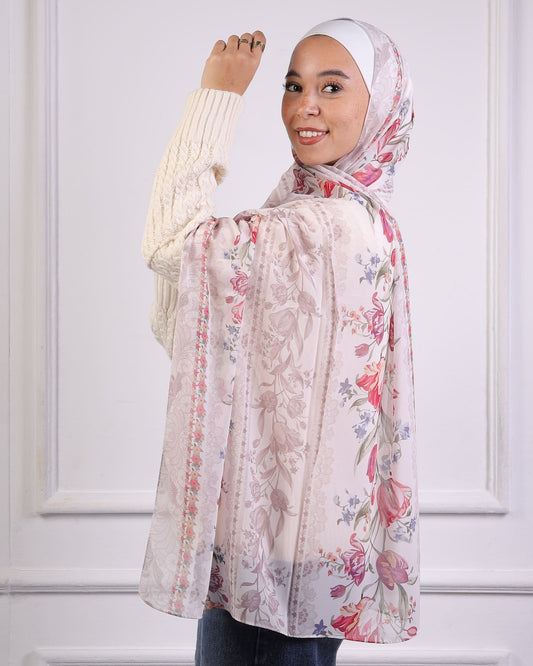 Zephyra | Printed Chiffon Scarf