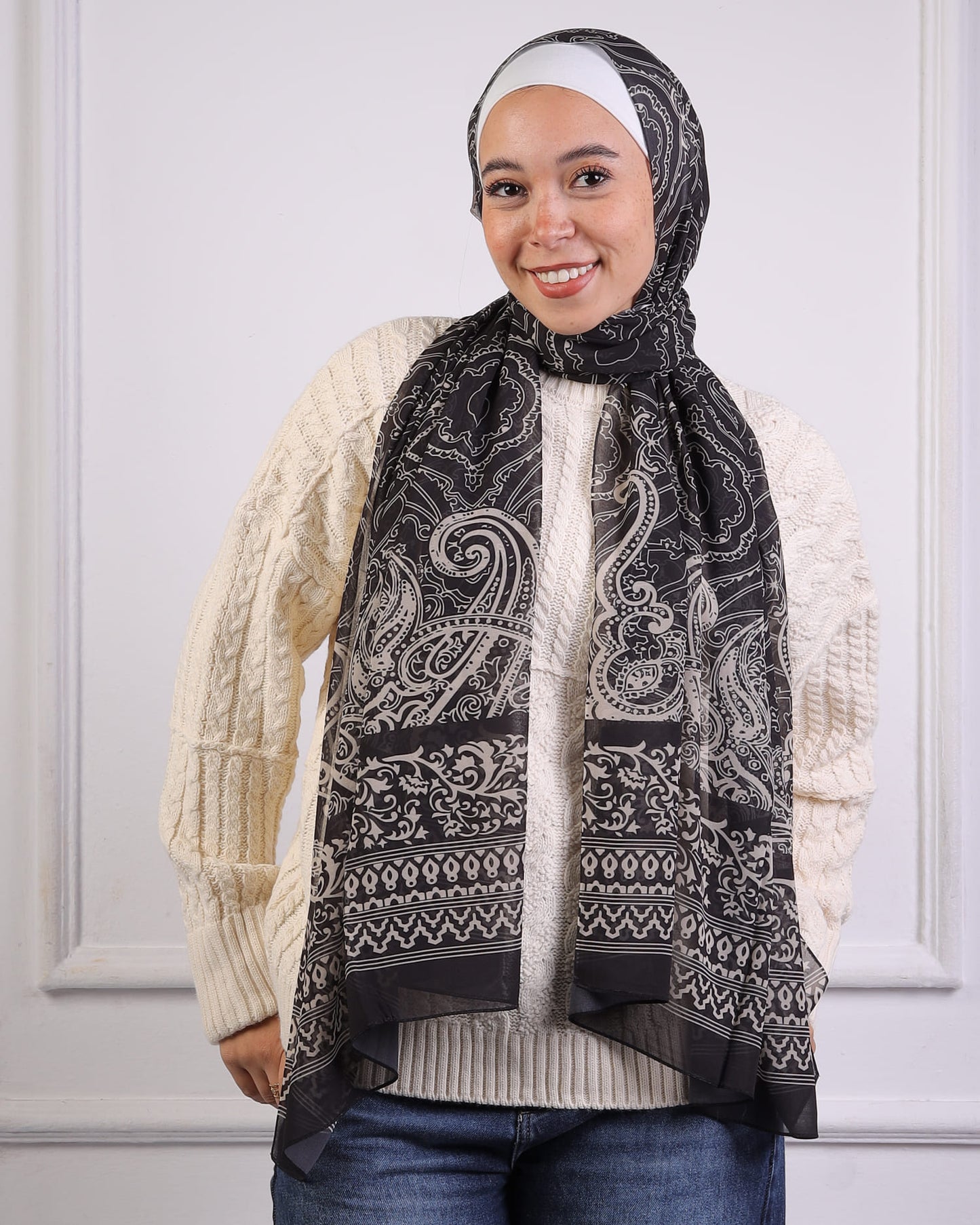 Solara | Printed Chiffon Scarf