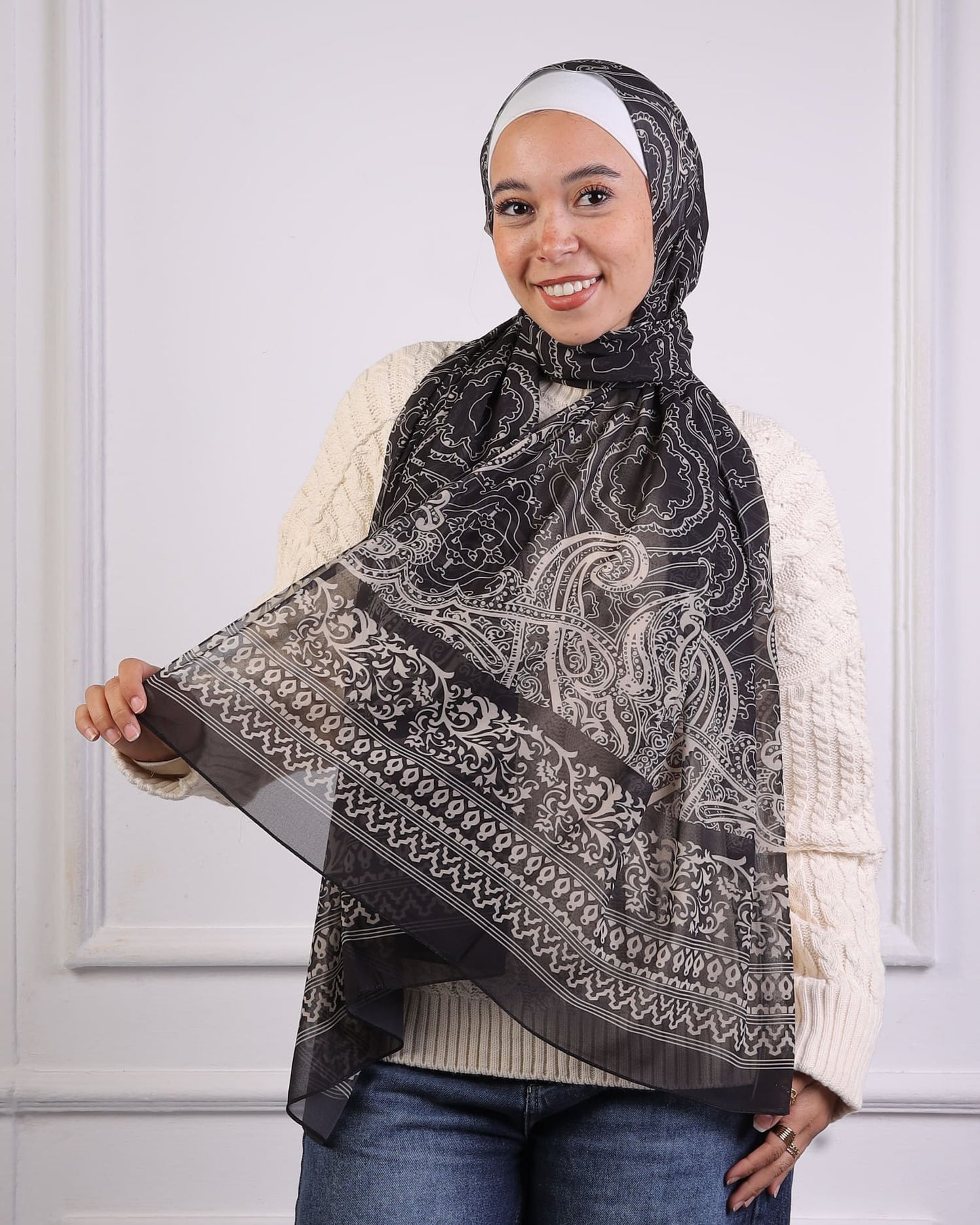 Solara | Printed Chiffon Scarf