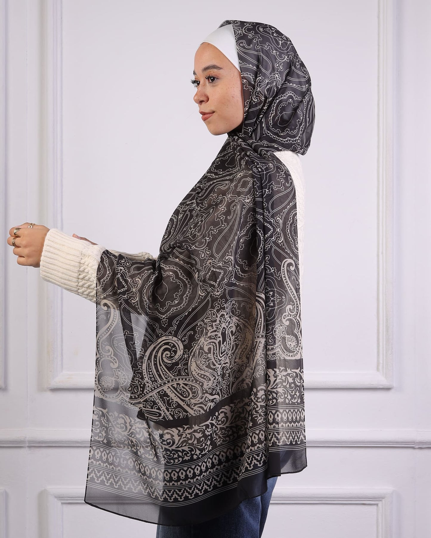 Solara | Printed Chiffon Scarf