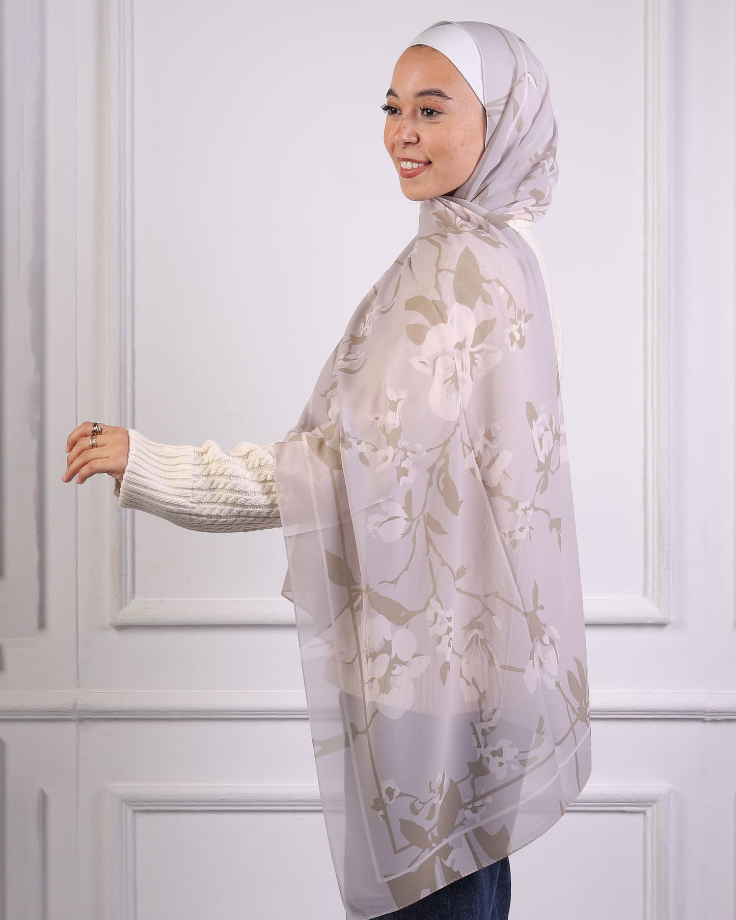Marisca | Printed Chiffon Scarf