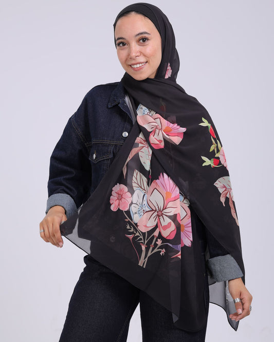 Marvelle | Printed Chiffon Scarf