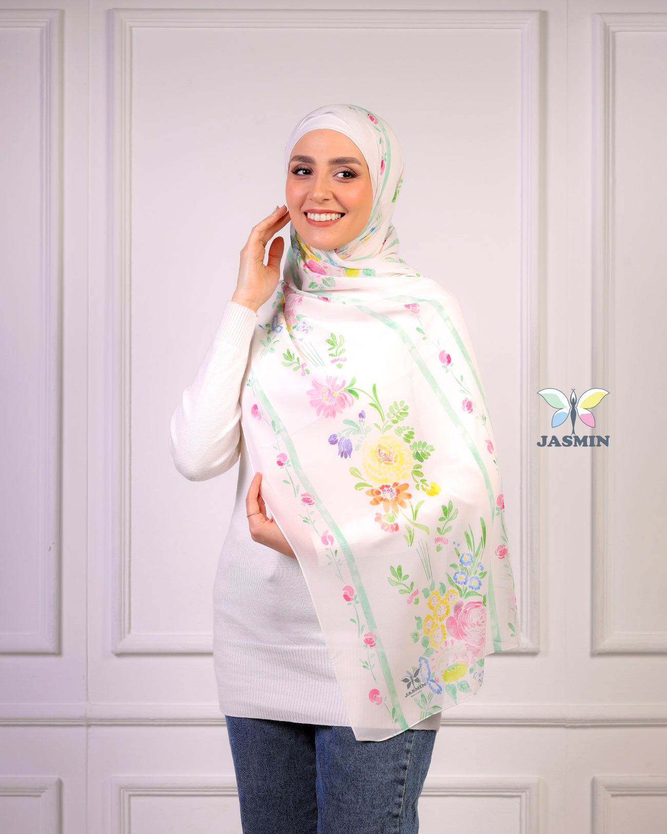 Zariana | Printed Chiffon Scarf