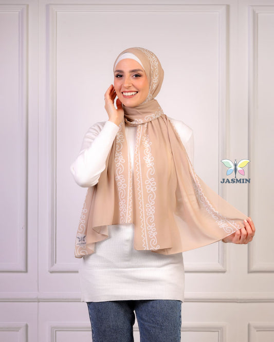 Haze | Printed Chiffon Scarf