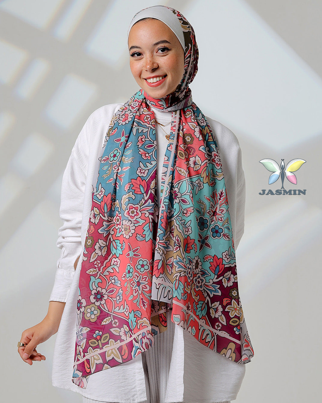Perla | Printed Chiffon Scarf