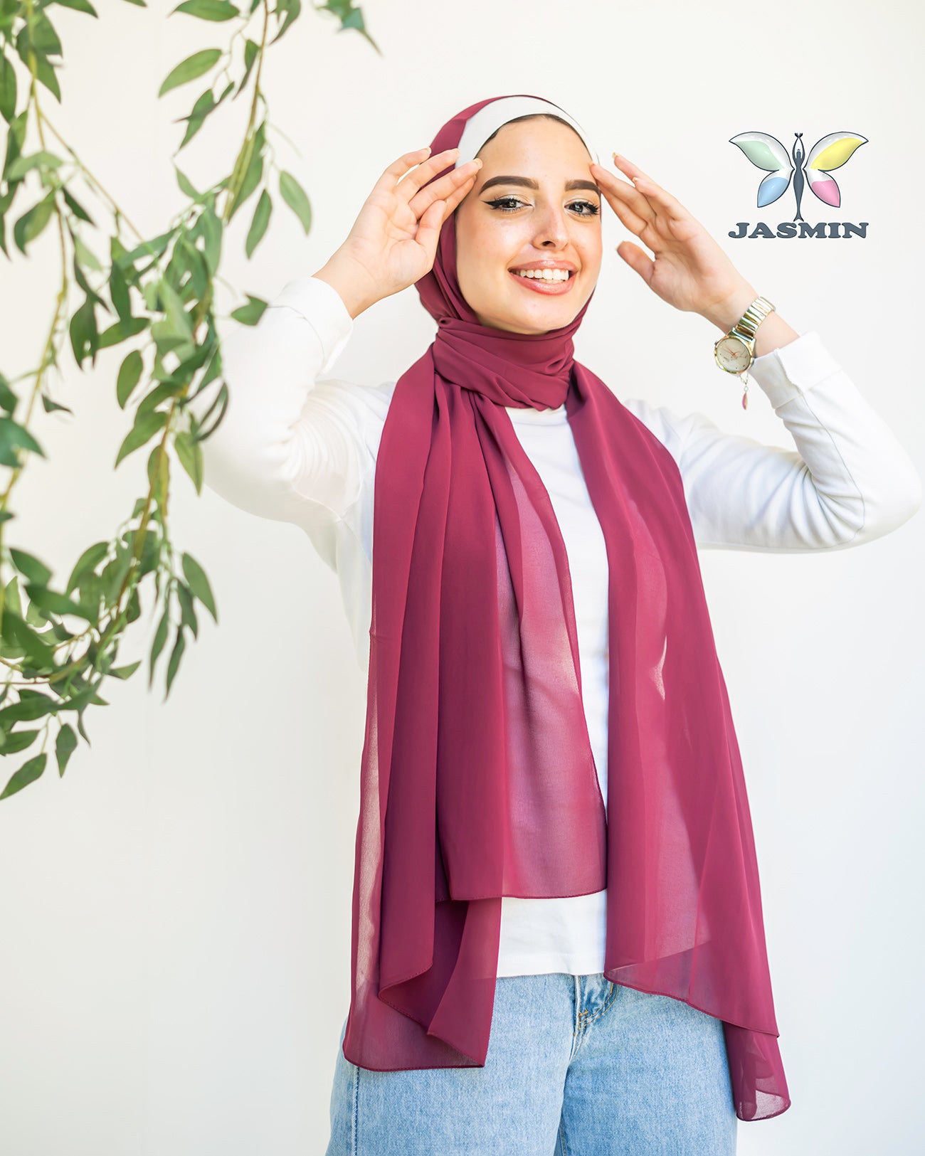 Plain Chiffon Scarf