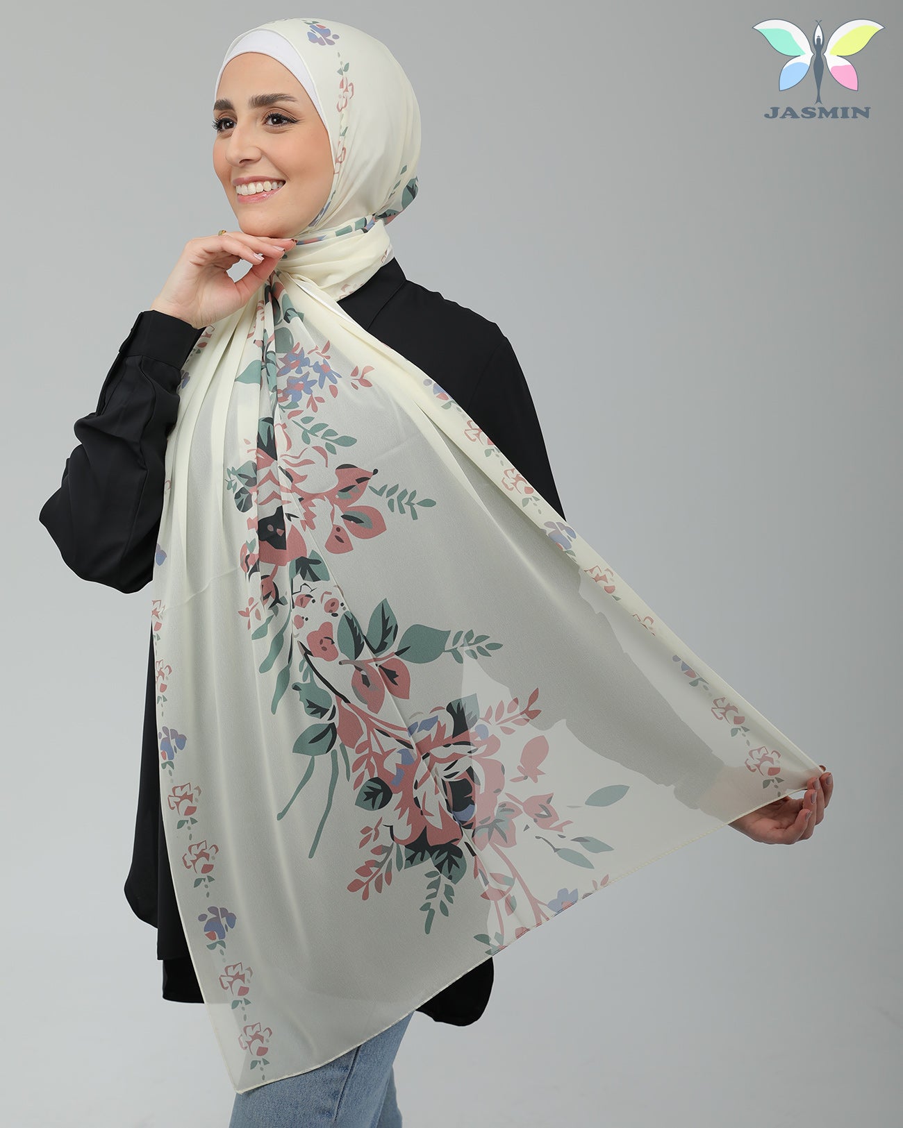 Alethea | Printed Chiffon Scarf