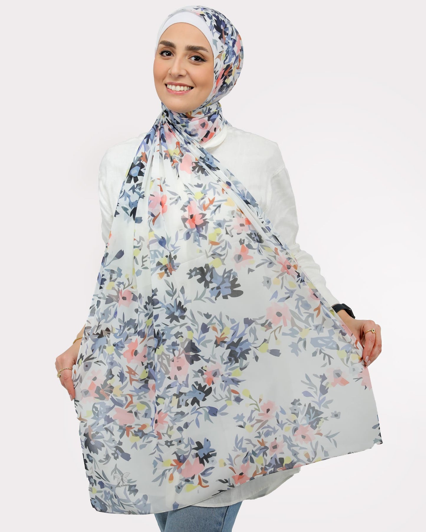 Clarisse | Printed Chiffon Scarf