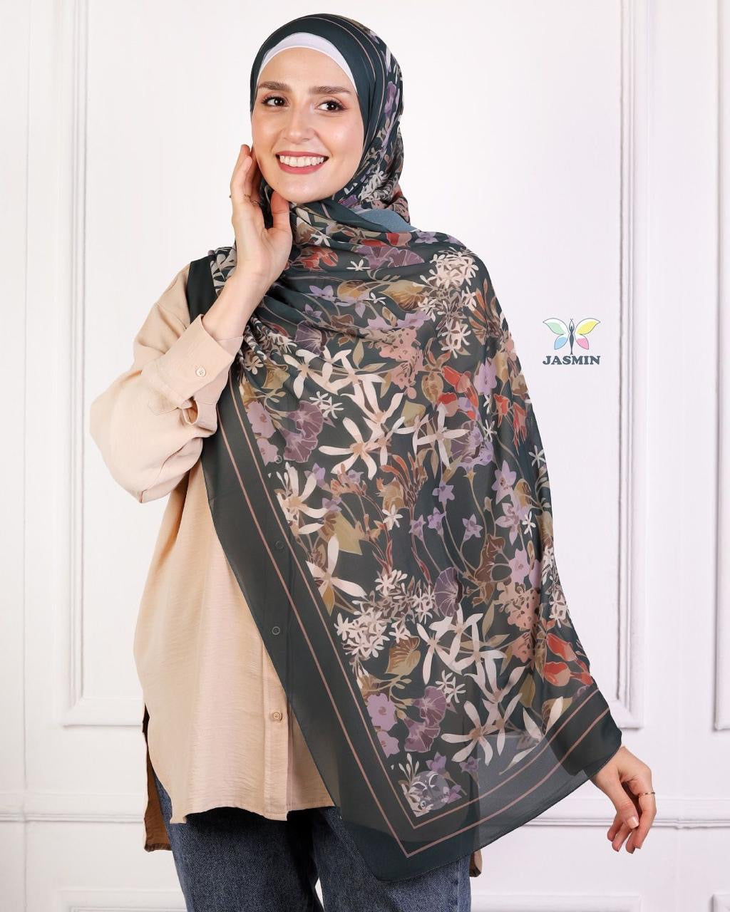 Gale | Printed Chiffon Scarf