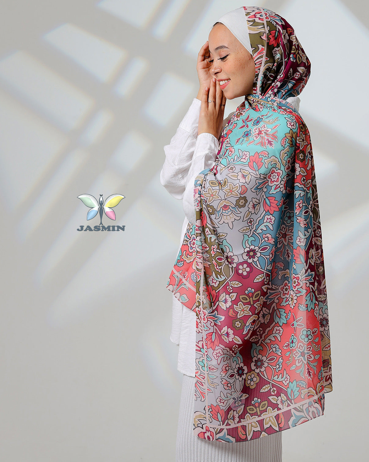 Perla | Printed Chiffon Scarf