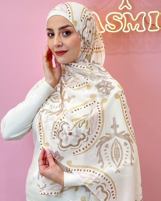 Serafine | Printed Chiffon Scarf