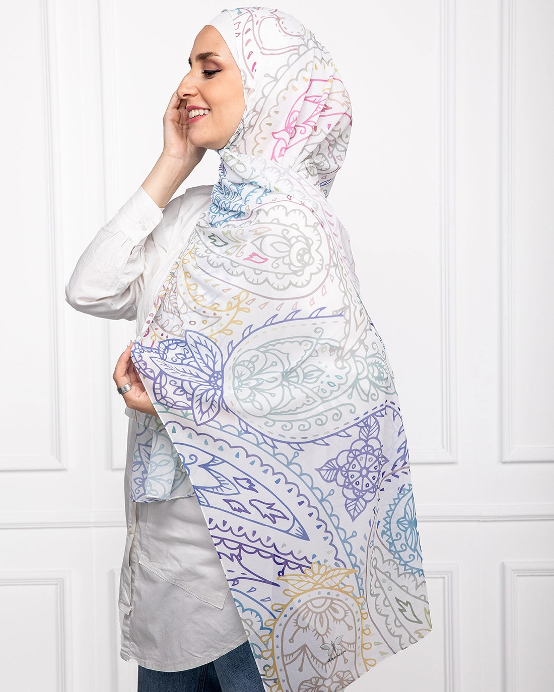 Ravelle | Printed Chiffon Scarf