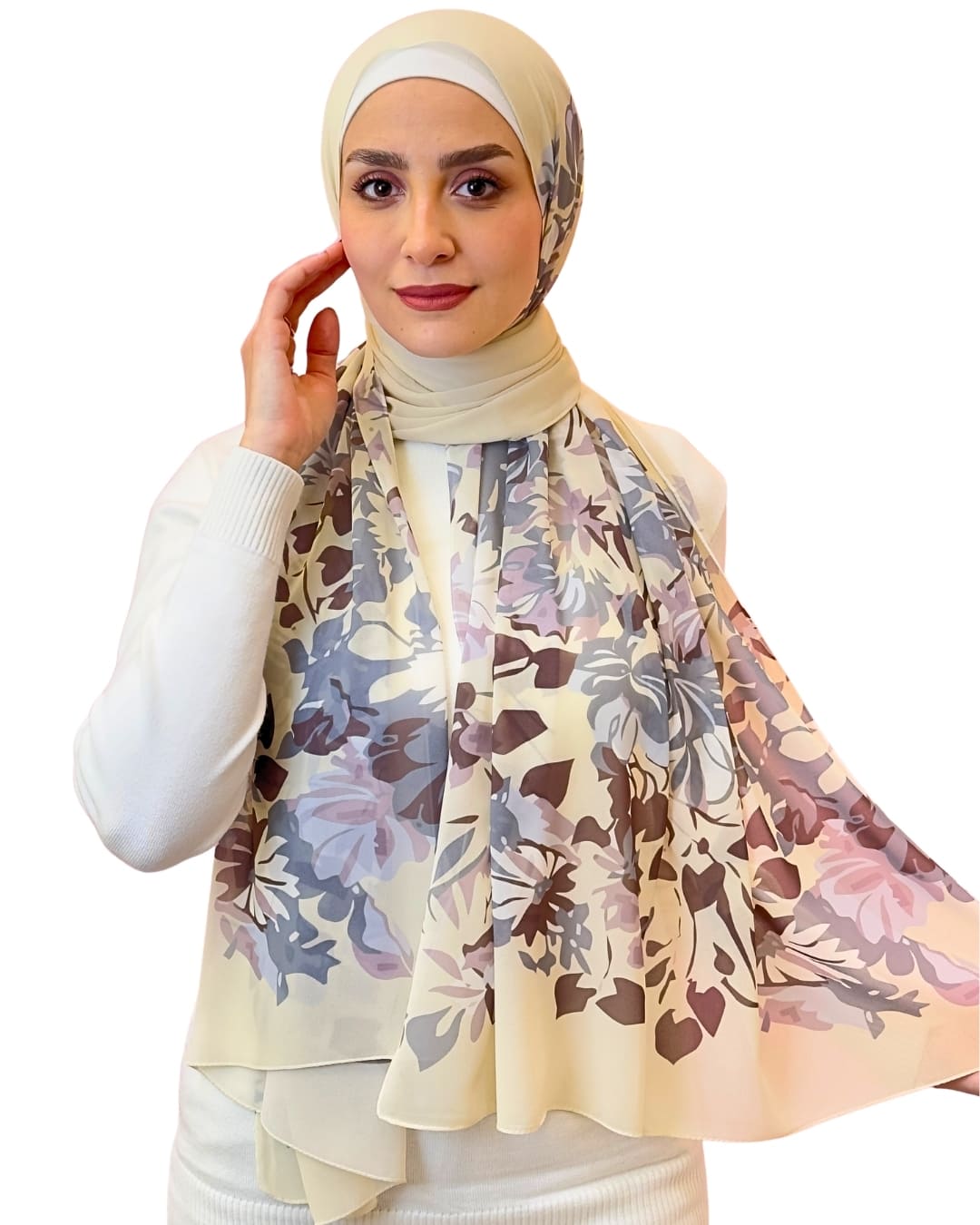 Printed Chiffon Scarves