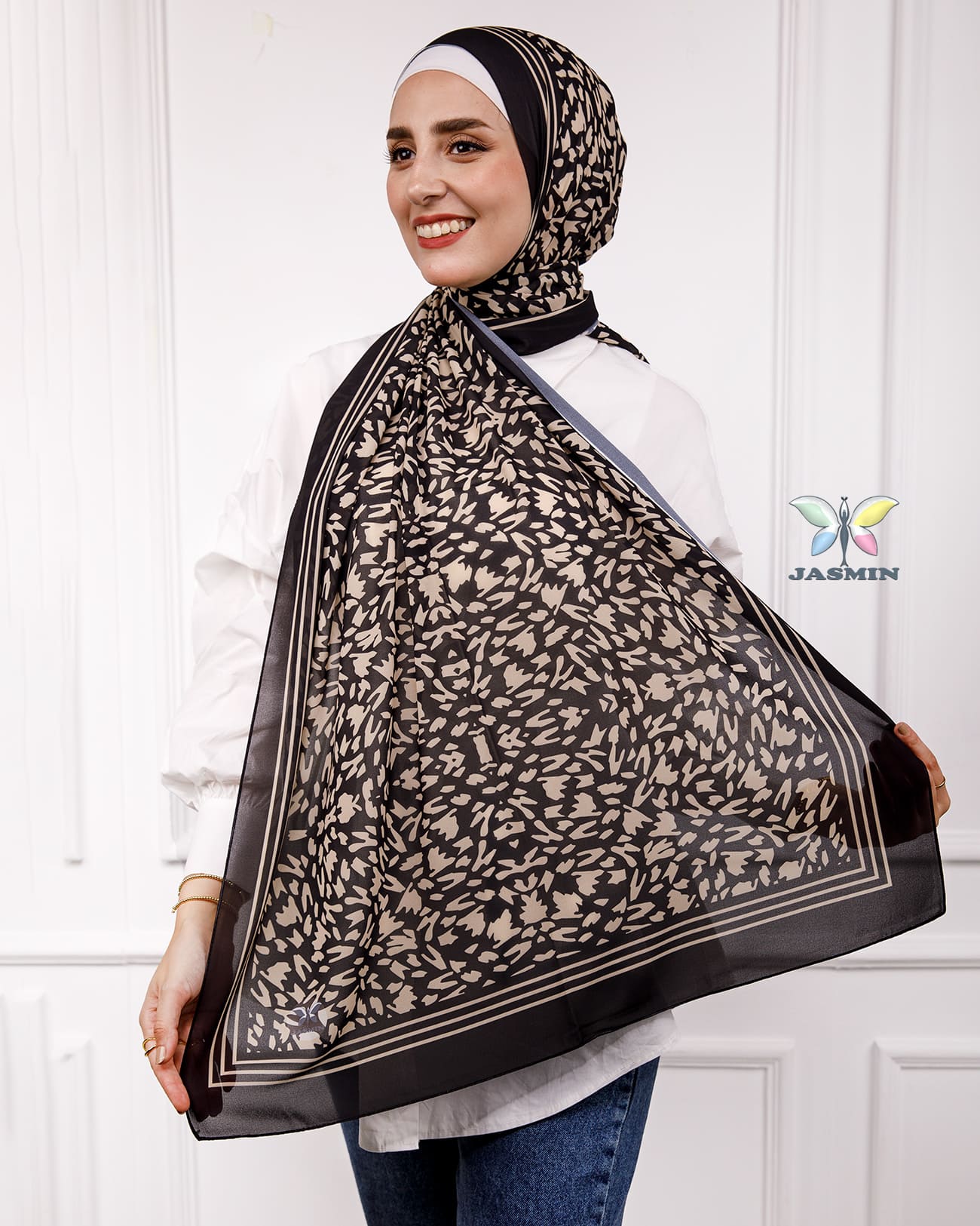 Jewel | Printed Chiffon Scarf