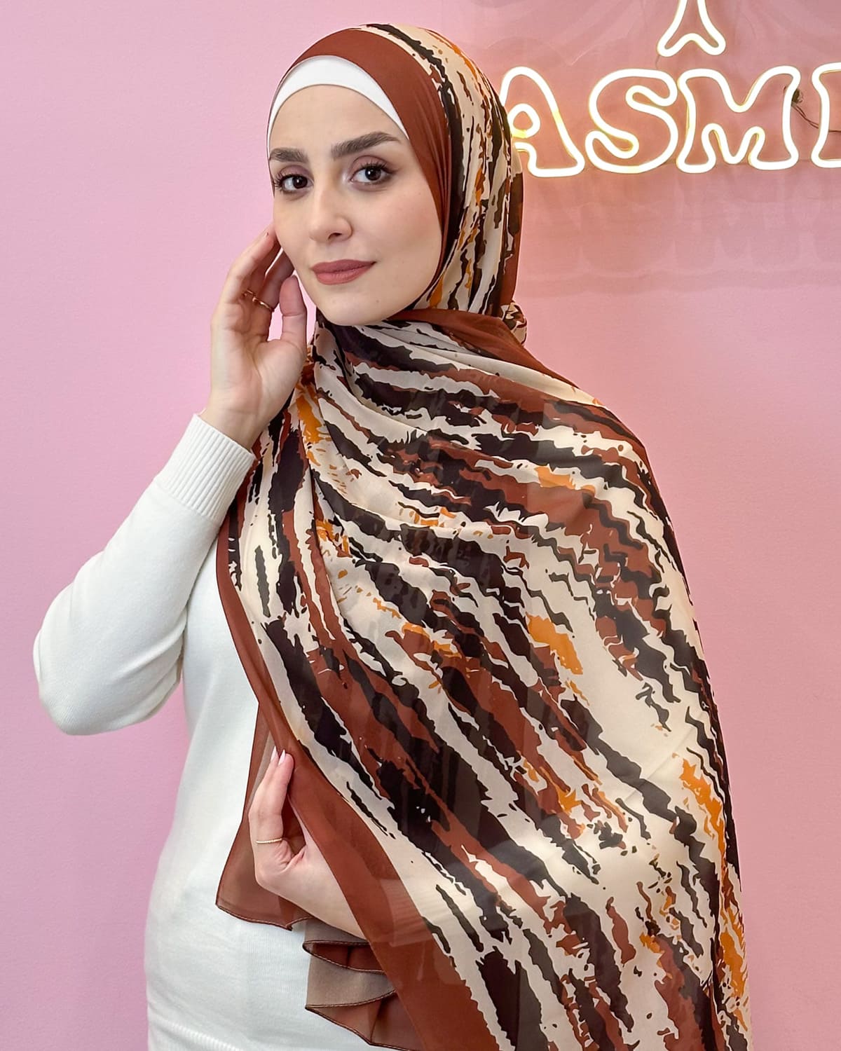 Dewdrop | Printed Chiffon Scarf