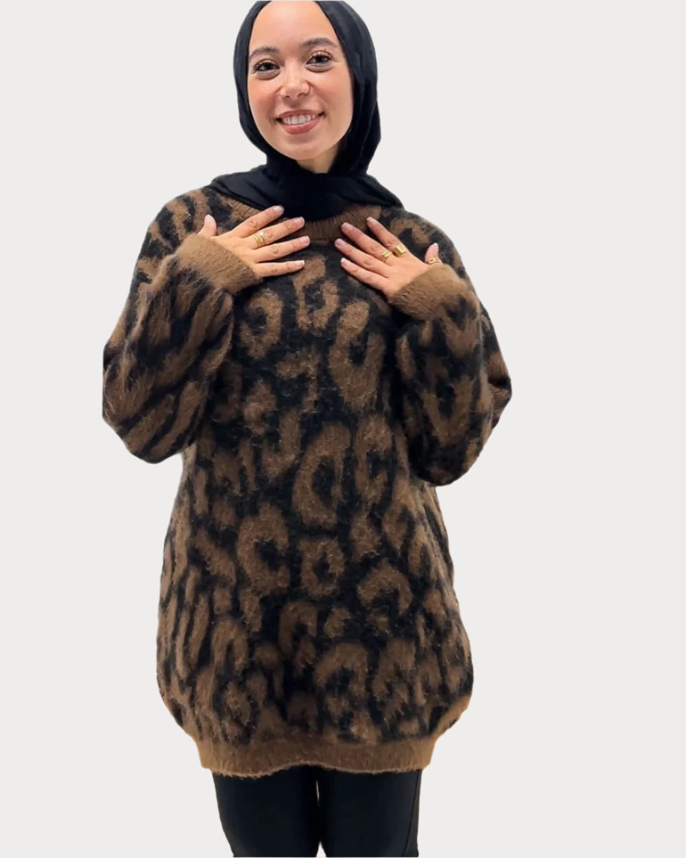 Leopard Long Pullover