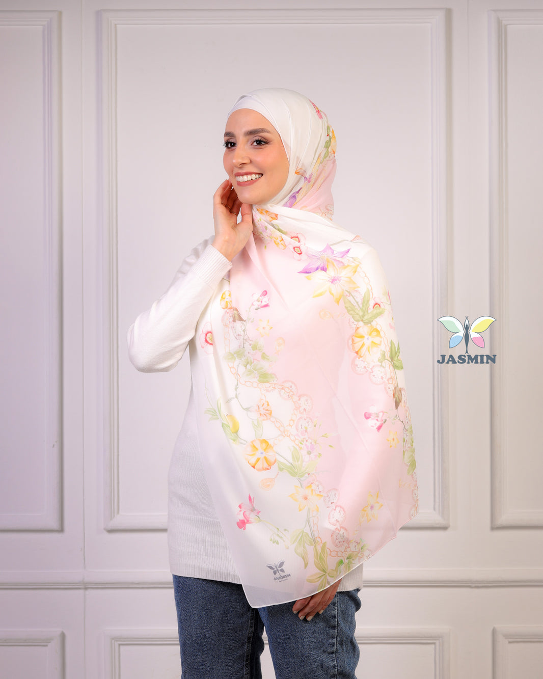 Kim & Co. Printed Chiffon Scarf main image 1