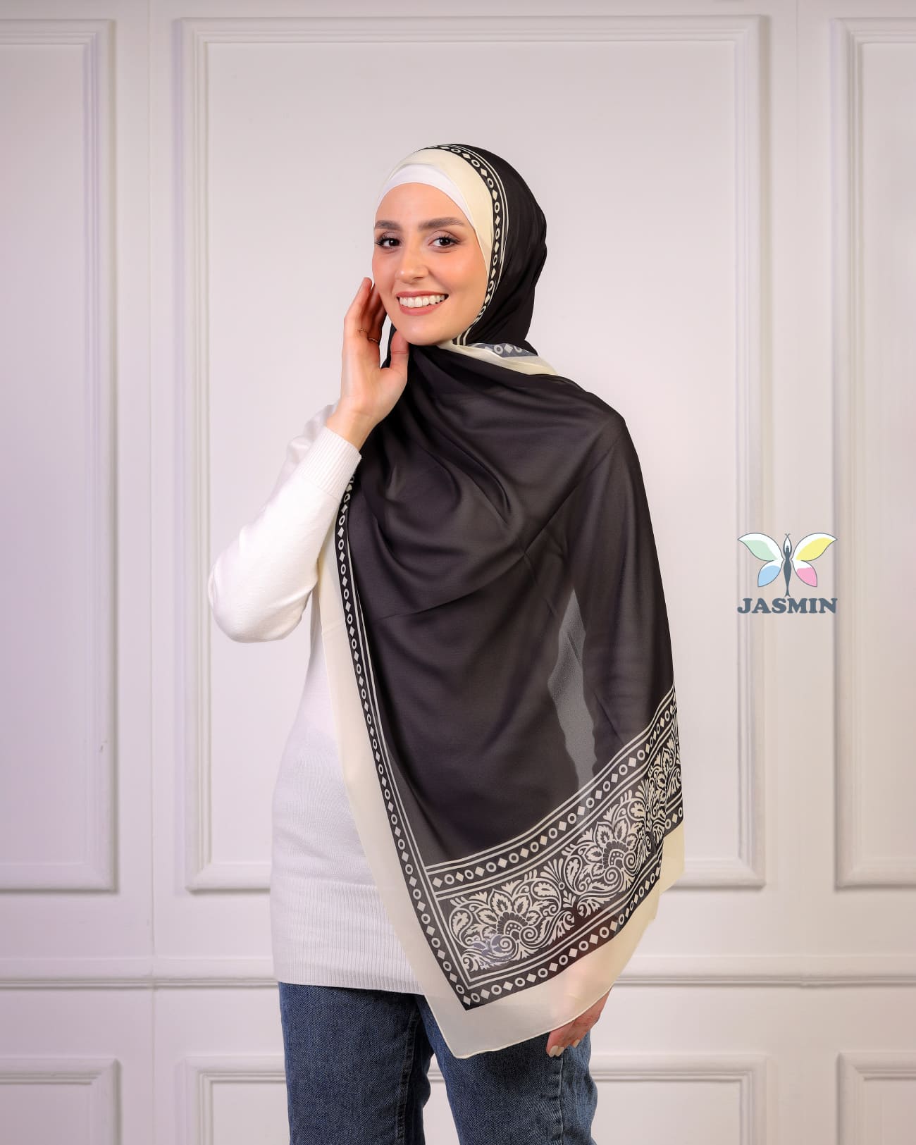 Solace | Printed Chiffon Scarf