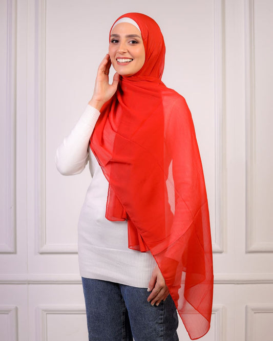 Plain Crinkle Chiffon Scarf