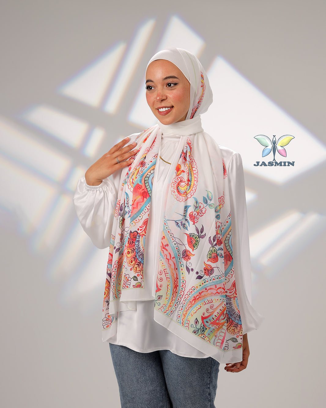 Kim & Co. Printed Chiffon Scarf main image 1