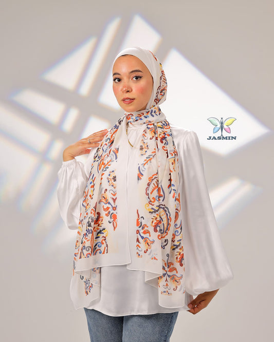 Serenity | Printed Chiffon Scarf