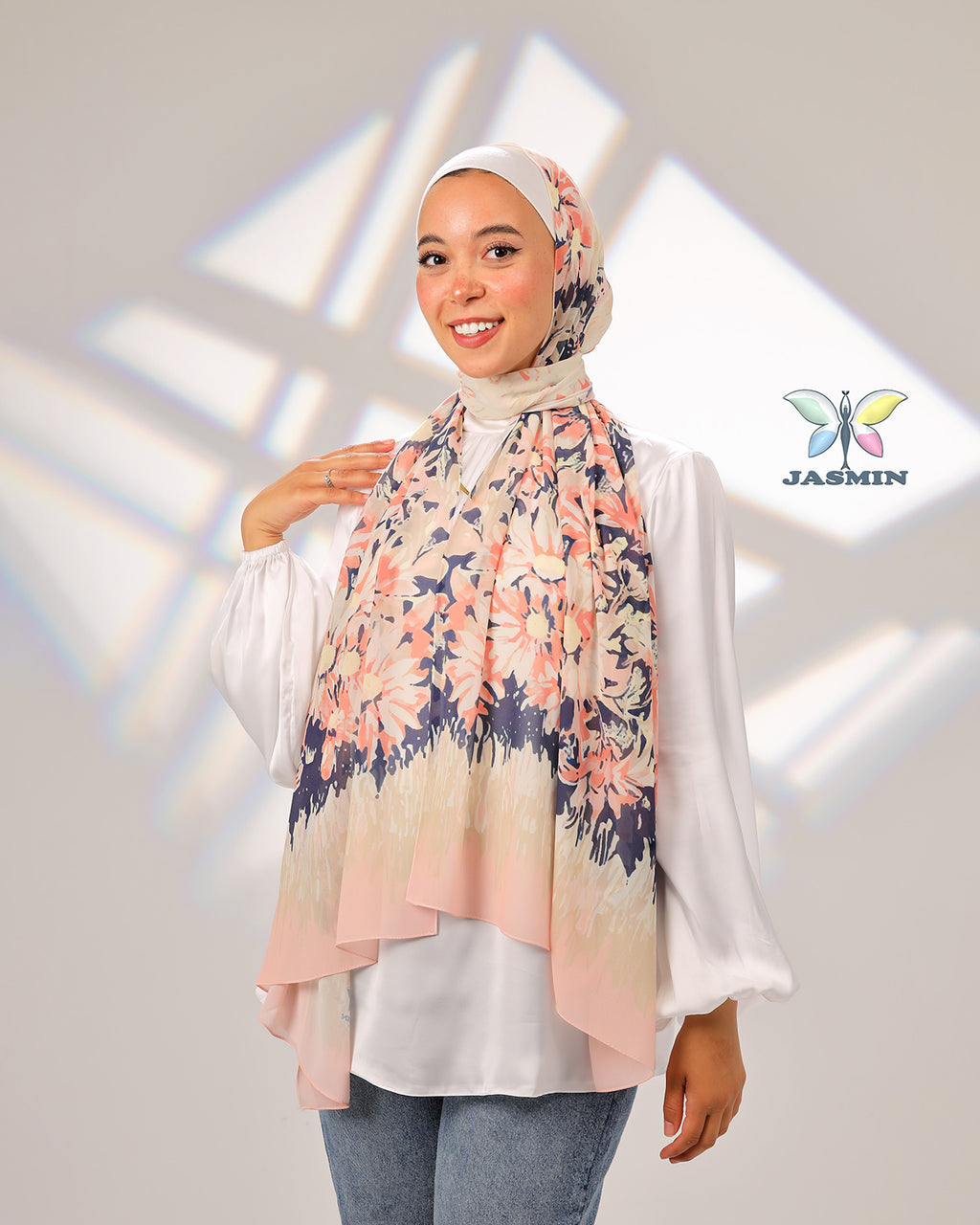 Chase | Printed Chiffon Scarf