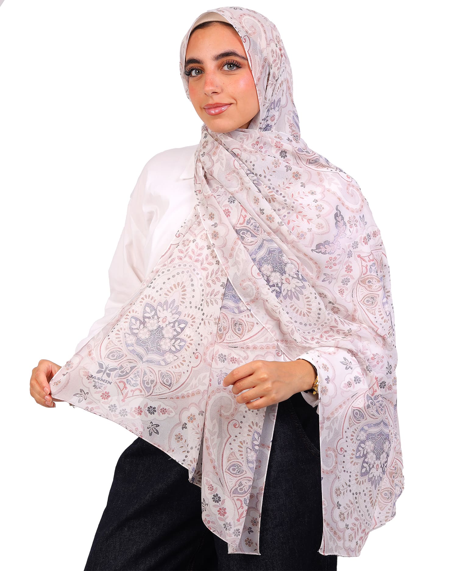 Fiorielle | Printed Chiffon Scarf