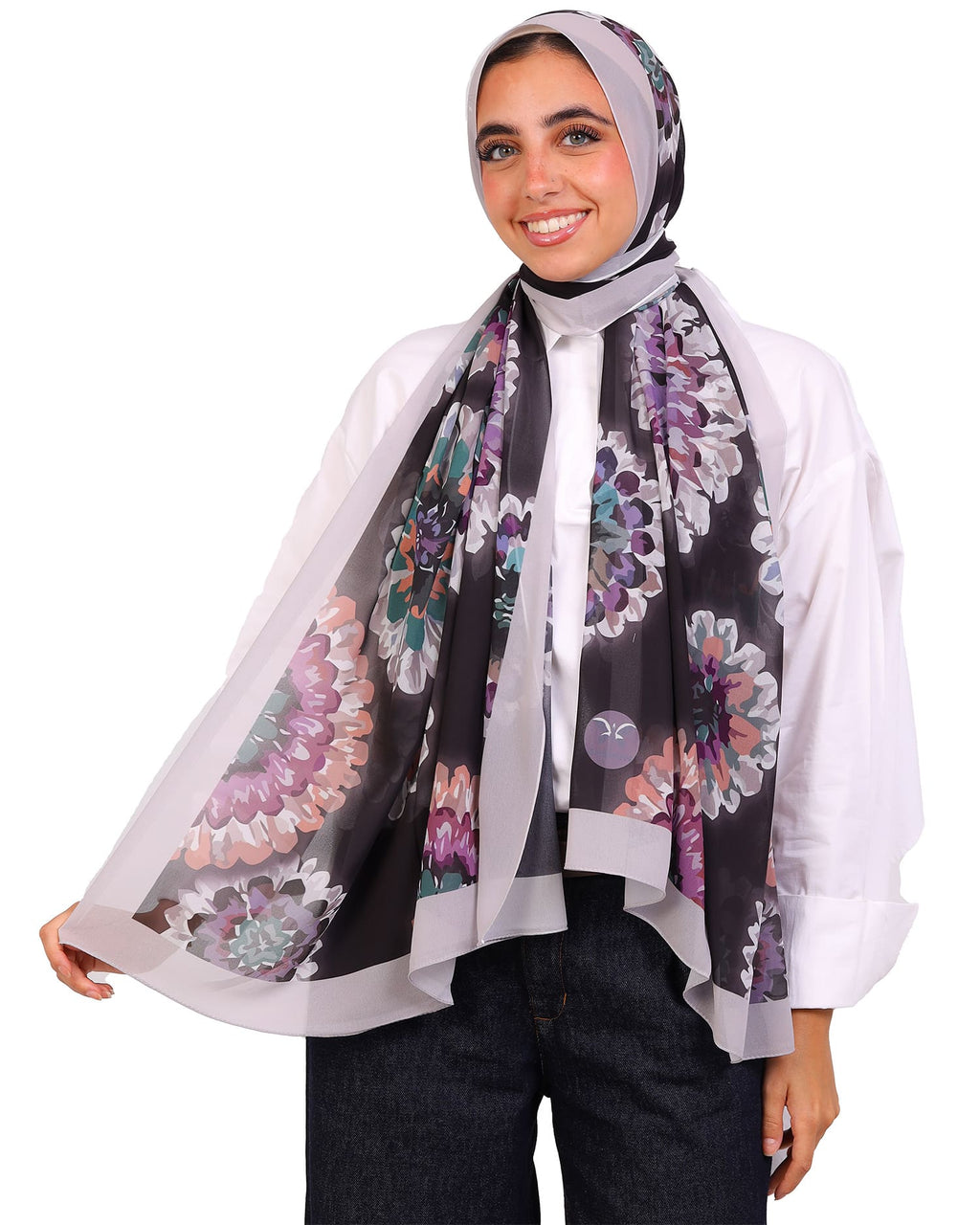 Zorielle | Printed Chiffon Scarf
