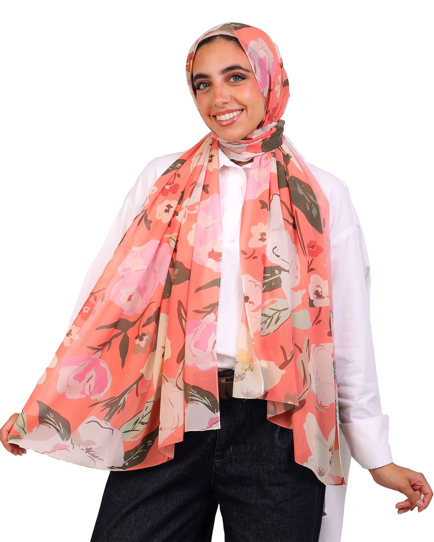 Solvienne | Printed Chiffon Scarf