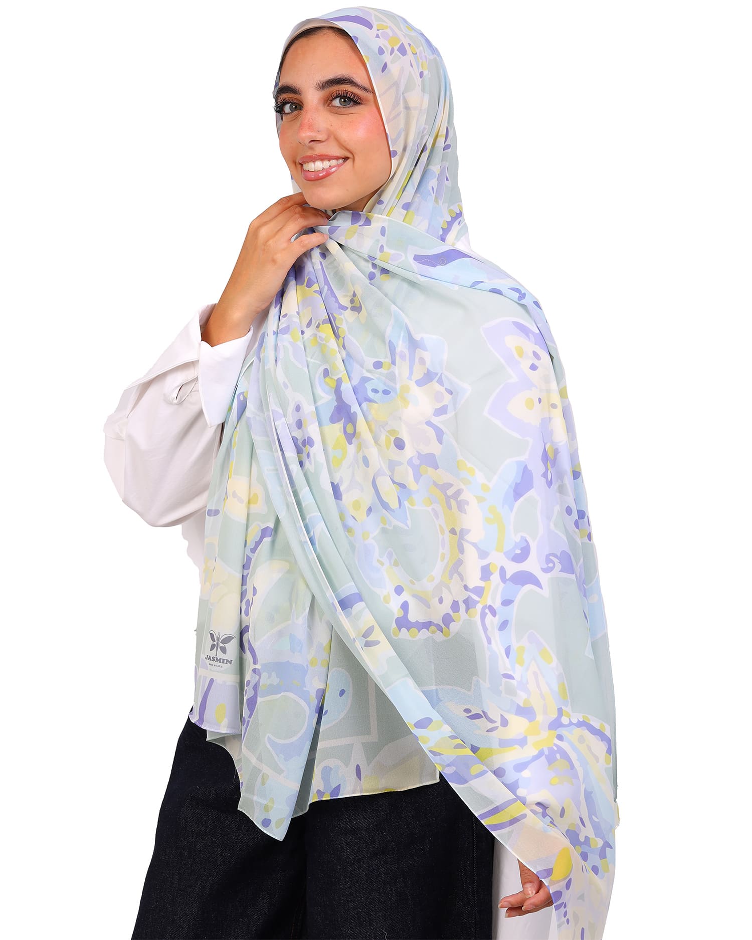 Valleria | Printed Chiffon Scarf