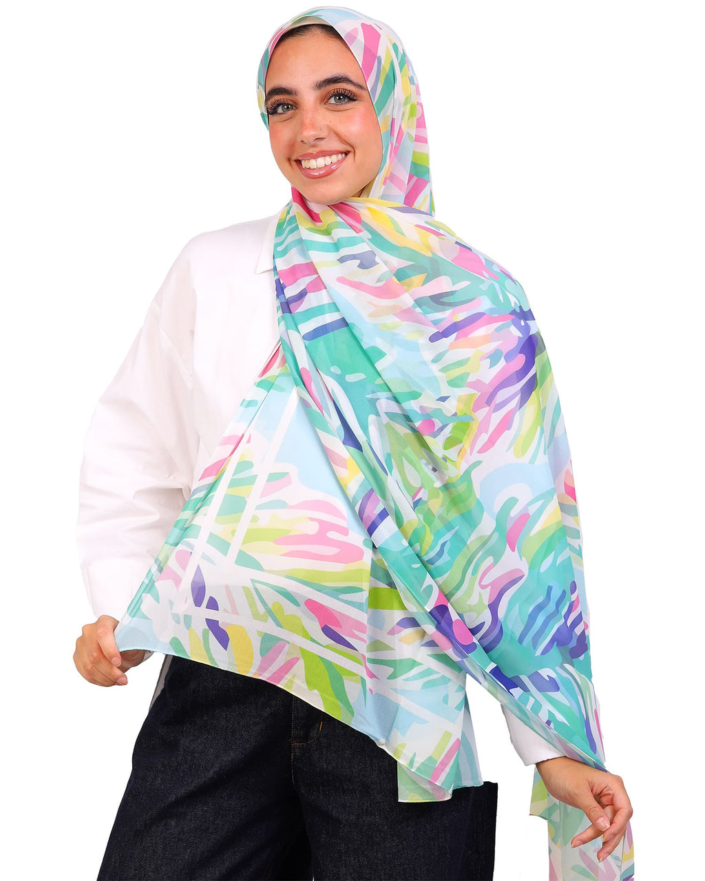 Mireva | Printed Chiffon Scarf