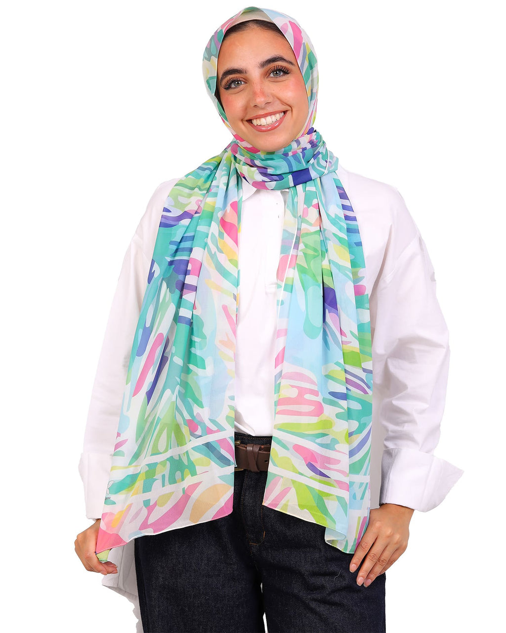 Mireva | Printed Chiffon Scarf