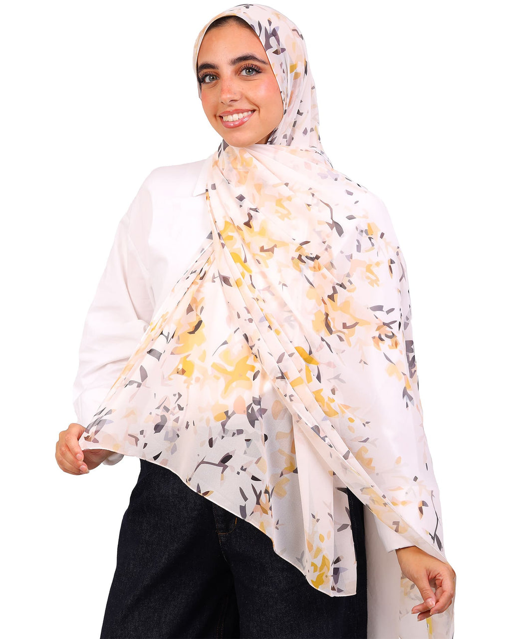Lysandra | Printed Chiffon Scarf