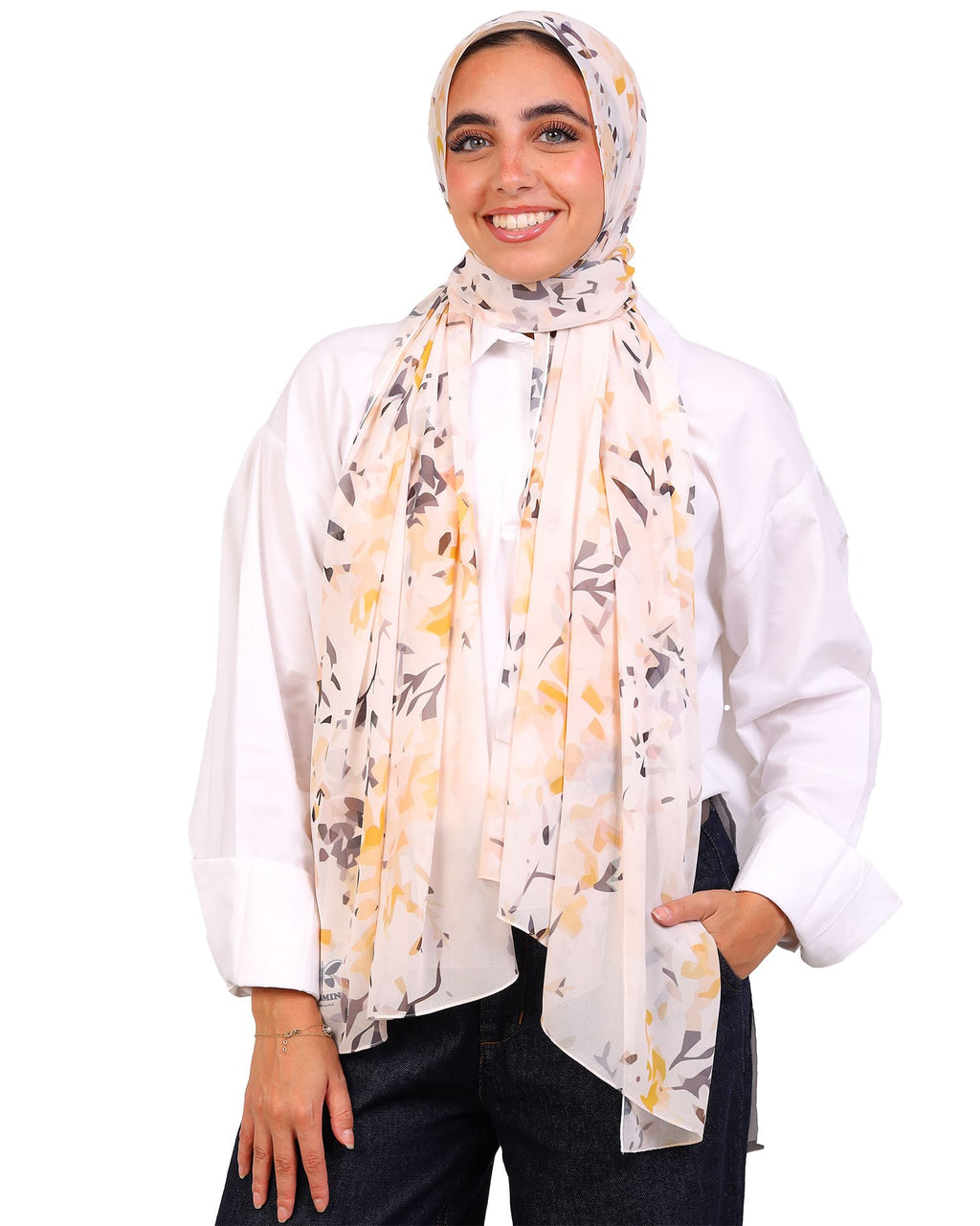 Lysandra | Printed Chiffon Scarf