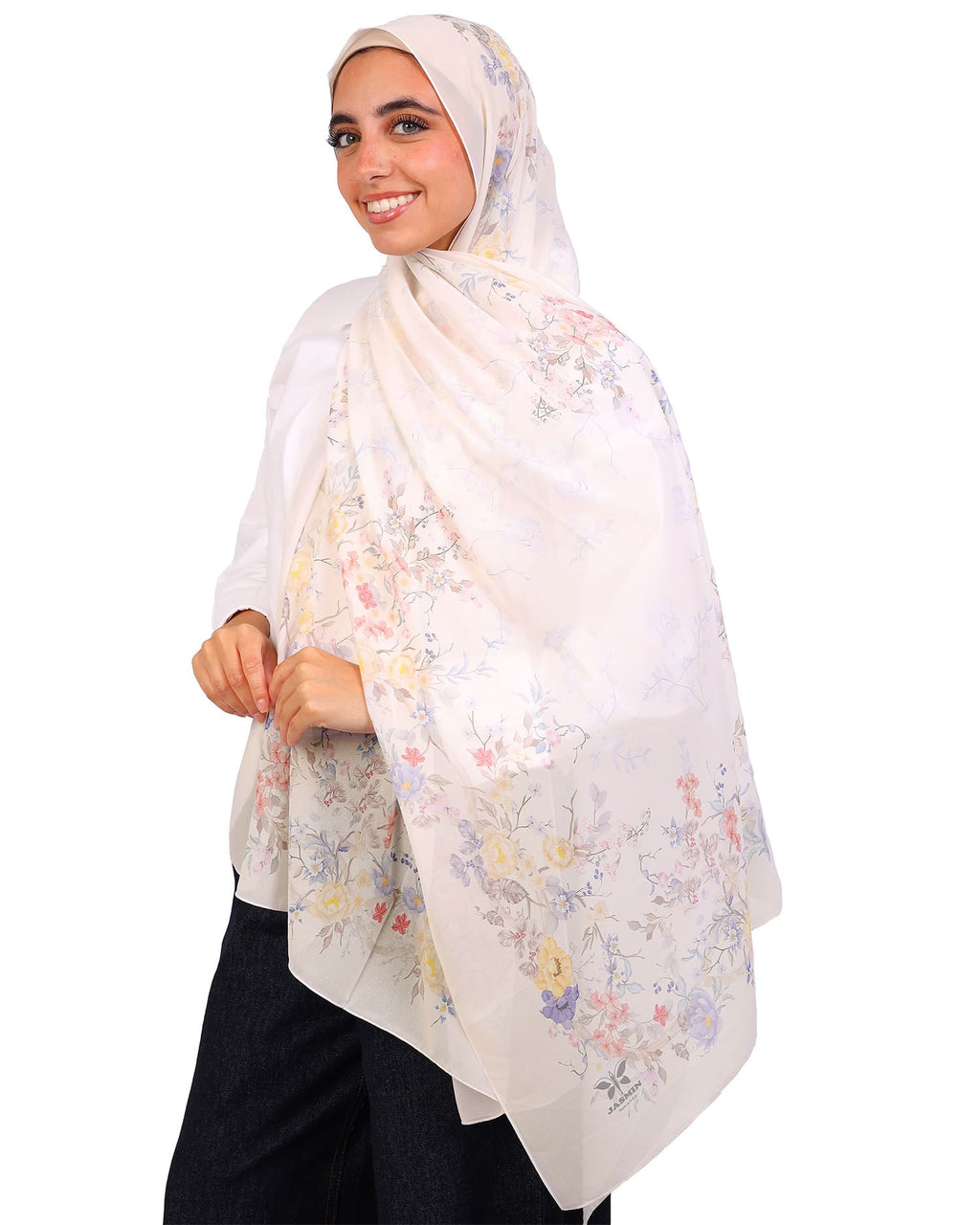 Zarelle | Printed Chiffon Scarf