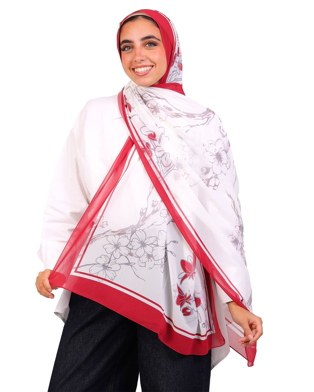 Azarielle | Printed Chiffon Scarf