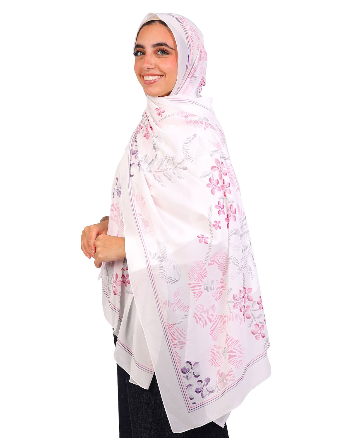 Fiorisse | Printed Chiffon Scarf