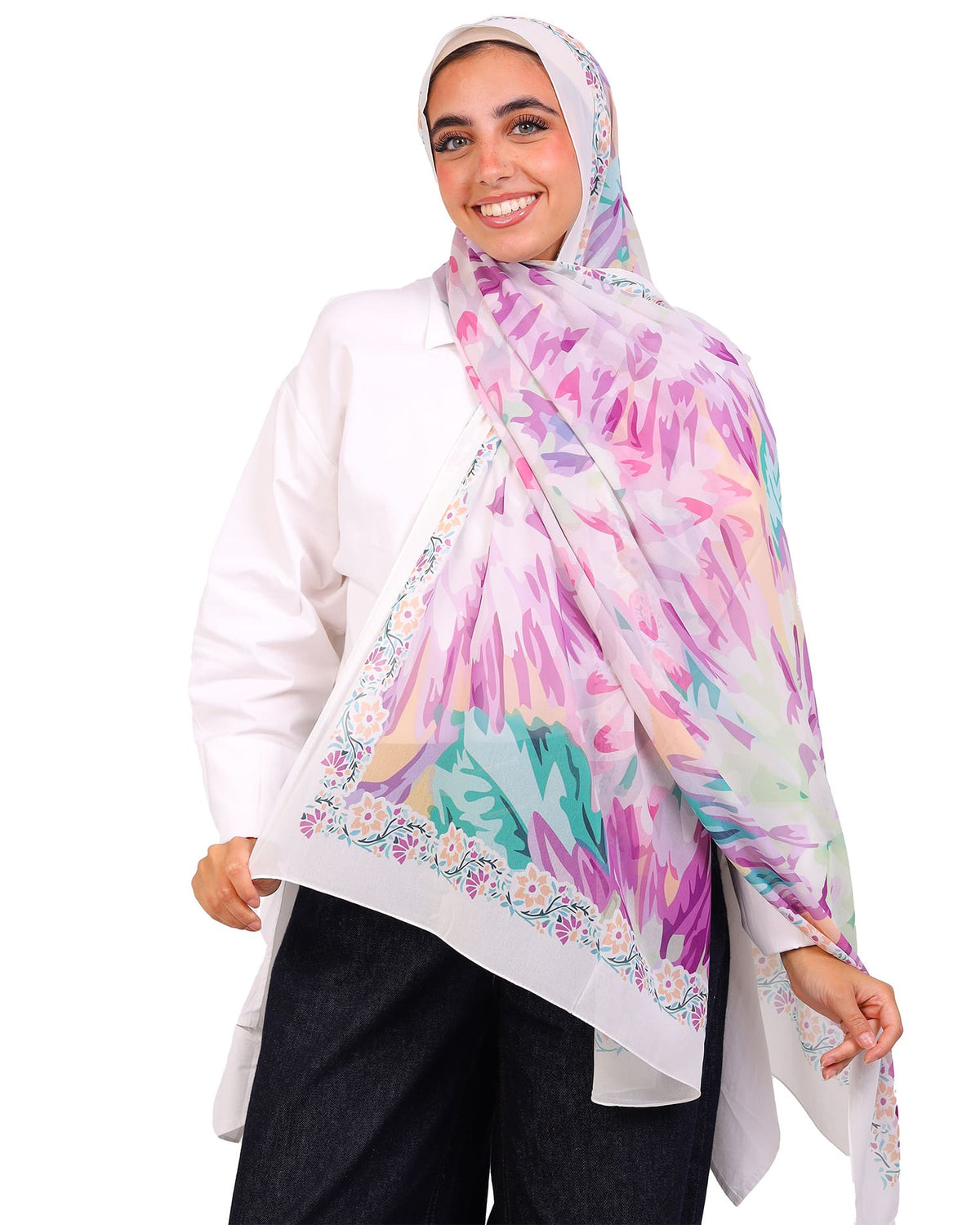 Nerinae | Printed Chiffon Scarf